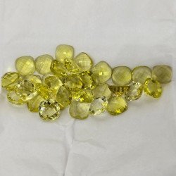 Lotto Quarzo limone Taglio:  cabochon sfaccetato
