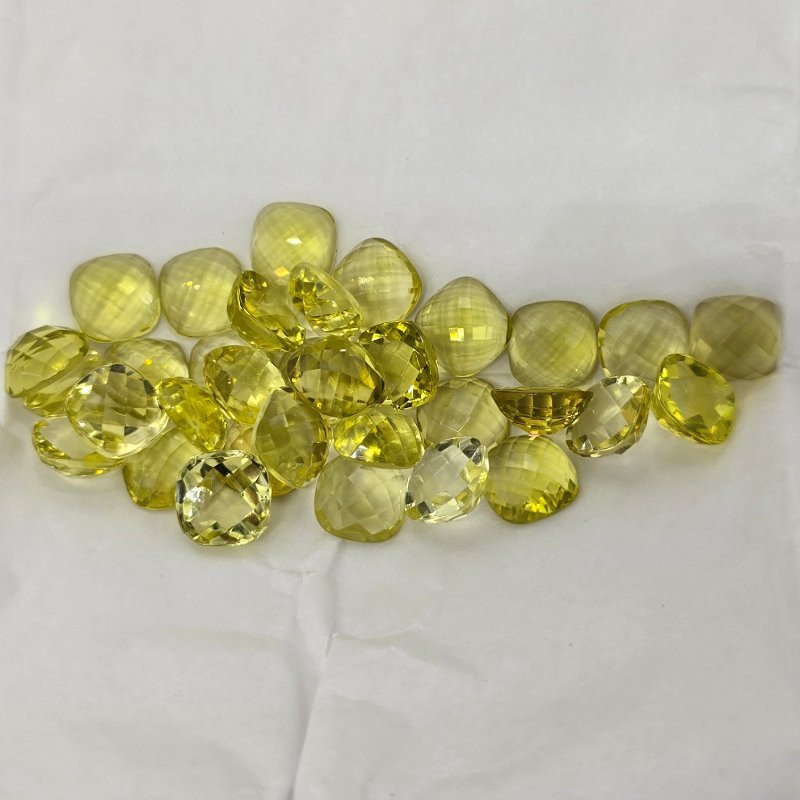 Lotto Quarzo limone Taglio:  cabochon sfaccetato