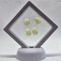 Lot with 4 Lemon Quartzes, Pear Cut 10x15 mm - 26.22 ct