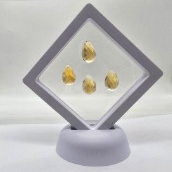 Lotto con 4 Citrini Taglio: Goccia 10x15 mm - 25,30 ct