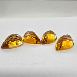 Lotto con 4 Citrini Taglio: Goccia 10x15 mm - 25