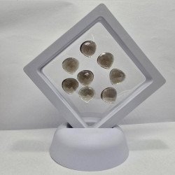 Lotto con 8 Quarzi Fume' Taglio: Cuore 12x12 mm - 41,30 ct