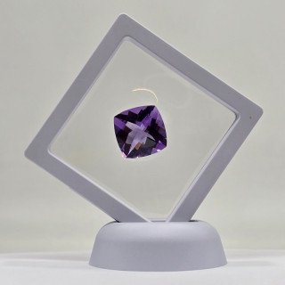 Natural Cushon-Cut Amethyst 20x20mm - 24.73 ct