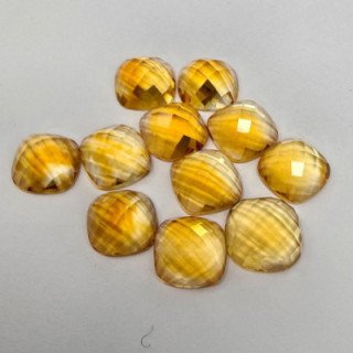 Lotto 11 Citrini Taglio Cabochon 12x12 mm - 71