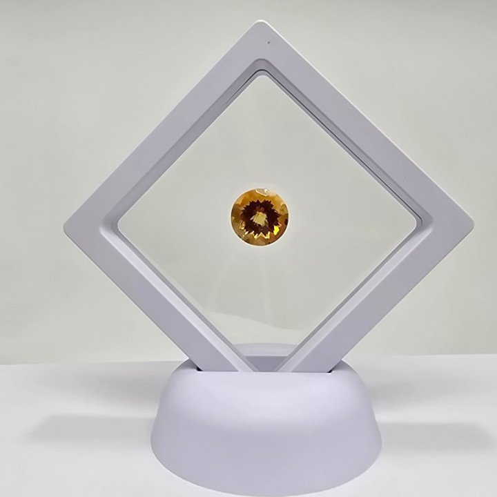Citrine, Round Cut 14 mm - 8.70 ct
