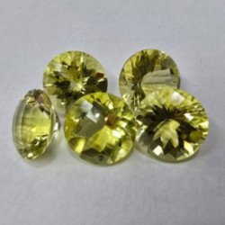 Lotto 5 Quarzi Lemon Taglio  Rotondo 14 mm - 43