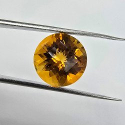 Citrine, Round Cut 14 mm - 8.70 ct