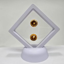 Lot of 2 Citrines, Round Cut 14 mm - 17.82 ct