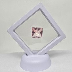 Princess-Cut Rose Quartz 18x18 mm - 25.29 ct