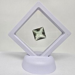 Prasiolite Green Amethyst Princess Cut 18x18 mm - 22.03 ct