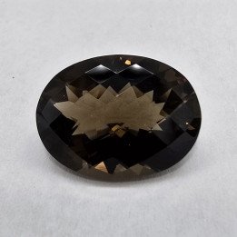 Oval-Cut Smoky Quartz 12 x 16 mm - 8.00 ct