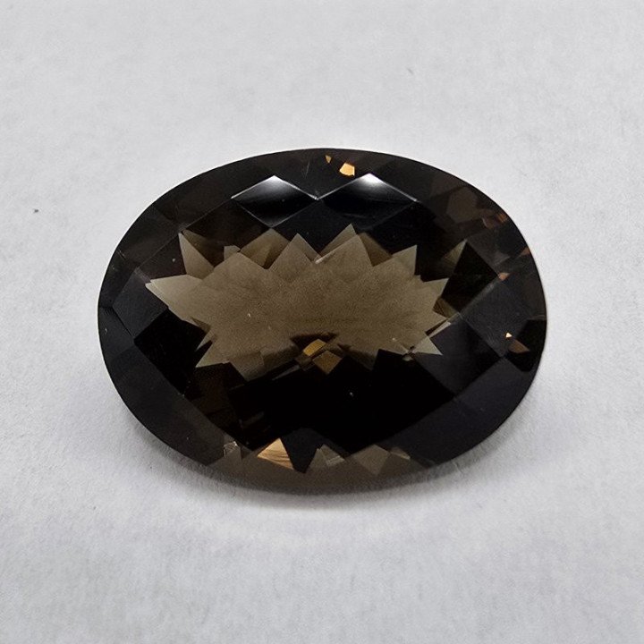 Oval-Cut Smoky Quartz 12 x 16 mm - 8.00 ct