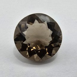Round-Cut Smoky Quartz 14 mm - 8.45 ct