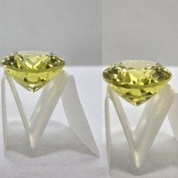 Lotto 2 Quarzi Lemon Taglio Ovale 12 x 16 mm - 16,08 ct