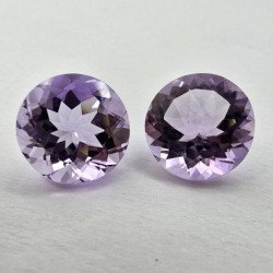 Lotto 2 Ametiste Taglio Rotondo 12 mm - 10