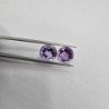 Lot of 2 Round-Cut Amethysts 12 mm - 10.92 ct