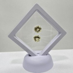 Lot of 2 Round-Cut Lemon Quartz 12 mm - 12.01 ct