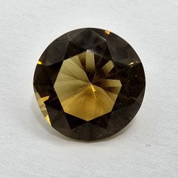 Round-Cut Beer Quartz 12 mm - 4.71 ct