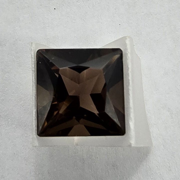 Princess-Cut Smoky Quartz 10x10 mm - 4.34 ct