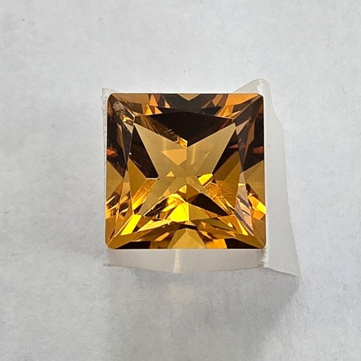 Princess-Cut Citrine 10.10x10.10 mm - 5.11 ct