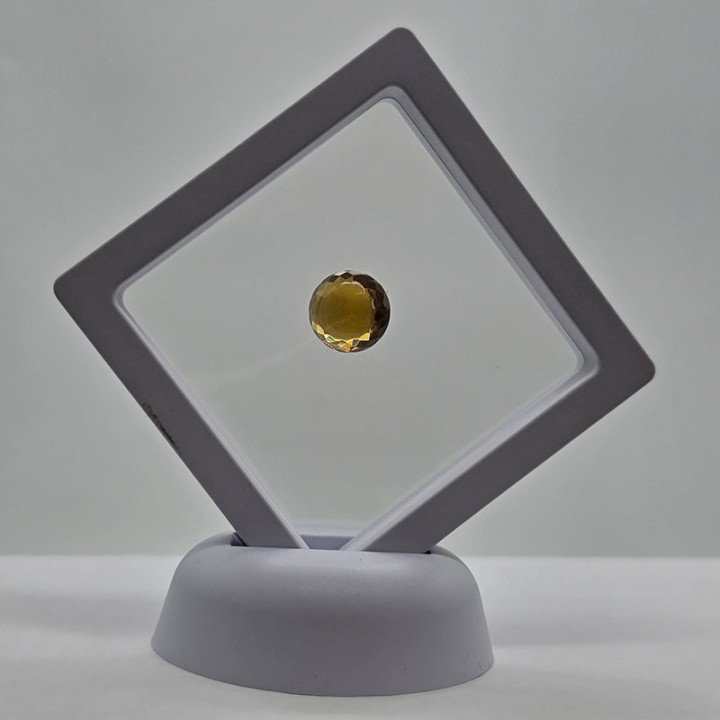 Round Faceted Cabochon-Cut Citrine 13.50 mm - 8.10 ct
