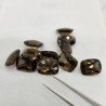 Lott 11 pietre Quarzo Fumè  Taglio:  Cushon 12x16mm -